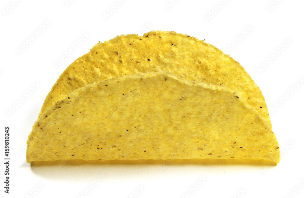 Isolated empty taco shell 