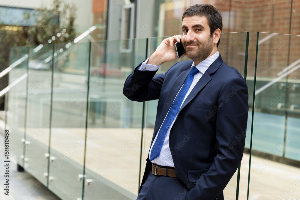 Portrait of handsome businessman outdoor Portrait of handsome businessman outdoor