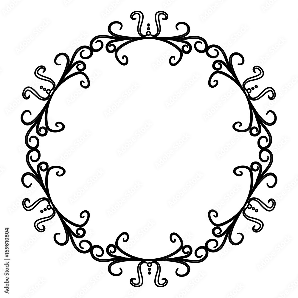Elegant Victorian style frame vector illustration design Elegant Victorian style frame vector illustration design