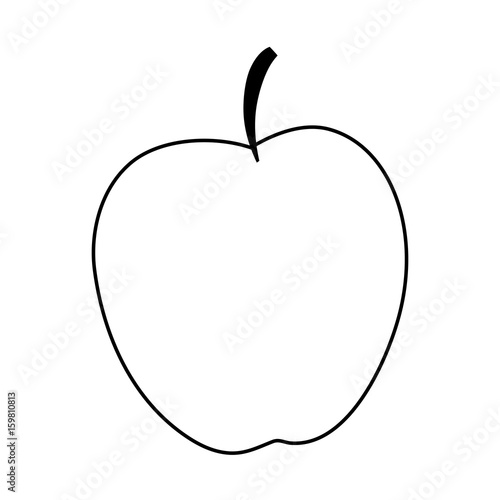 Apple fruit sweet design graphic icon vector illustration silhouette 