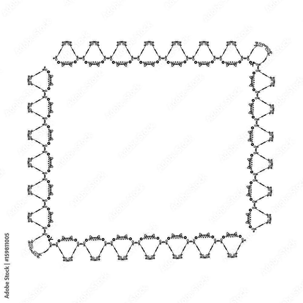 Elegant Victorian style frame vector illustration design Elegant Victorian style frame vector illustration design