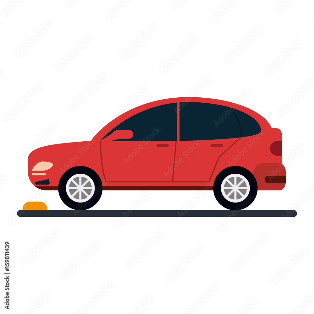 parked car sideview icon image vector illustration design 