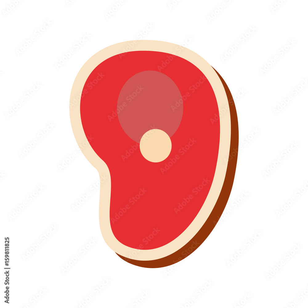 meat steek icon over white background vector illustration meat steek icon over white background vector illustration
