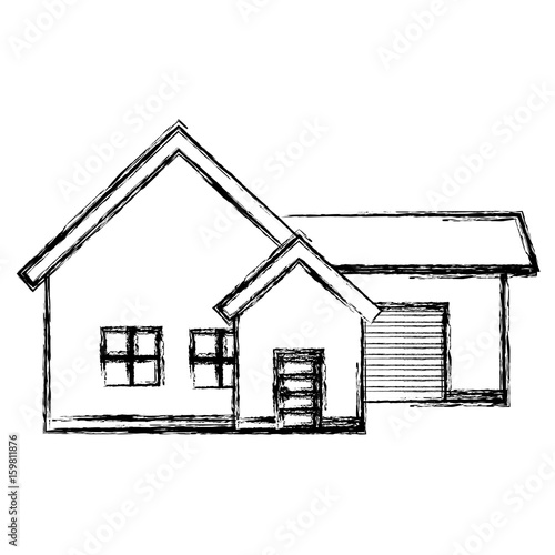 exterior house isolated icon vector illustration design