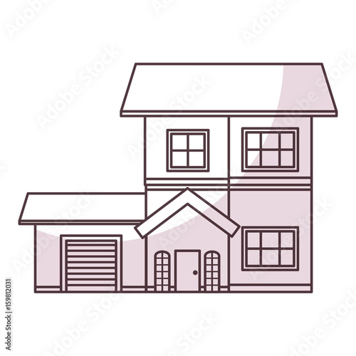 exterior house isolated icon vector illustration design