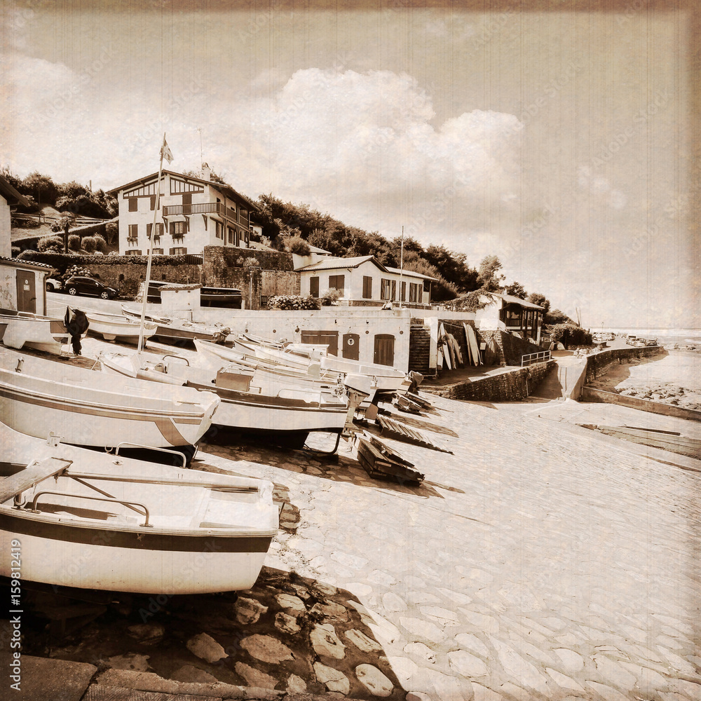Tirage Citrate Vintage - Pêcheur Près De Guéthary, Pays Basque, Circa 1901, Format 9x12 Cm