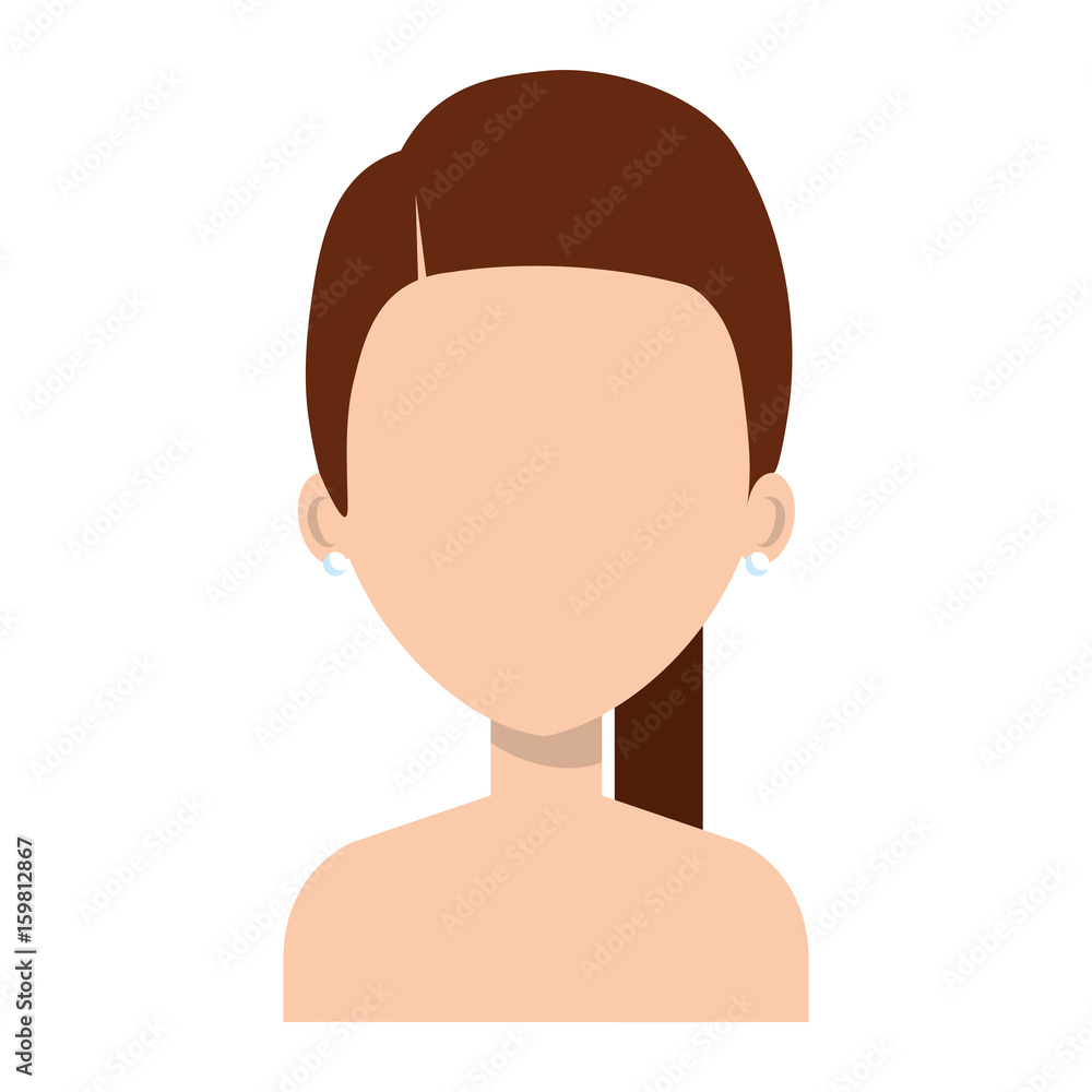 beautiful and young woman shirtless character vector illustration design beautiful and young woman shirtless character vector illustration design