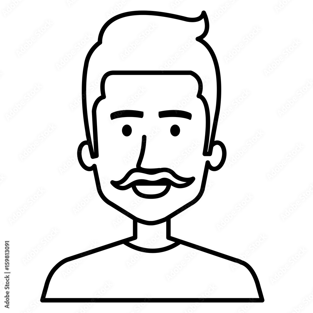 young man avatar character vector illustration design young man avatar character vector illustration design
