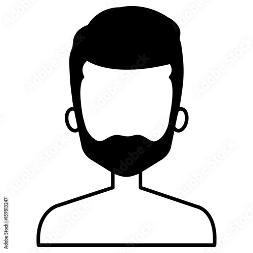 young man shirtless avatar character vector illustration design