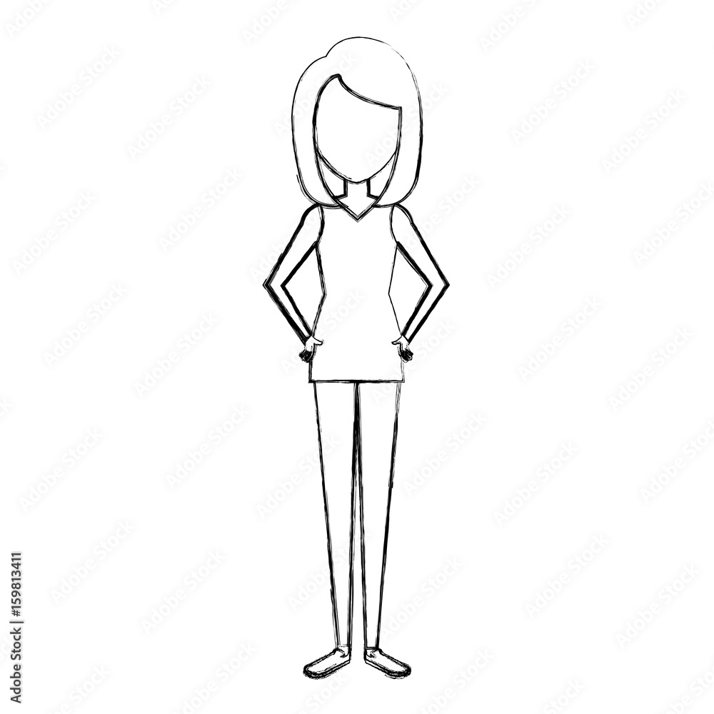 Fototapeta premium beautiful and young woman character vector illustration design