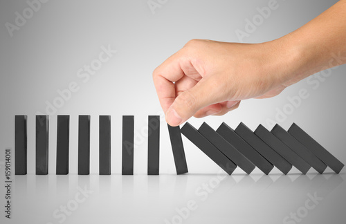 Quadro em tela stop dominoes continuous toppled