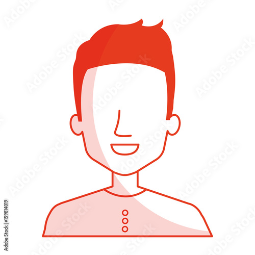 young man avatar character vector illustration design