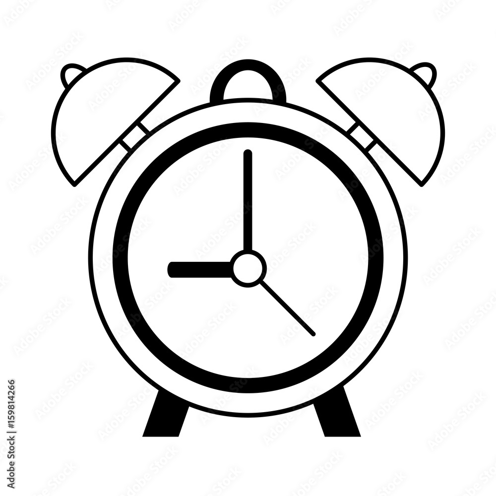 alarm clock icon image vector illustration design black line alarm clock icon image vector illustration design black line