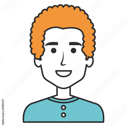 young man avatar character vector illustration design
