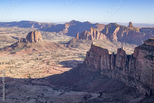 Desert View from Cliffside Church in Tigray Ethiopia