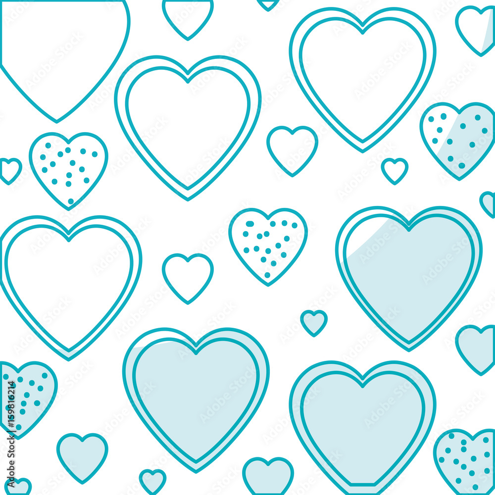 heart love isolated pattern vector illustration design