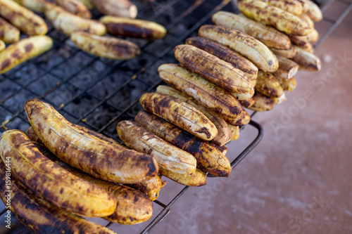 African Street Food Grilled Banana