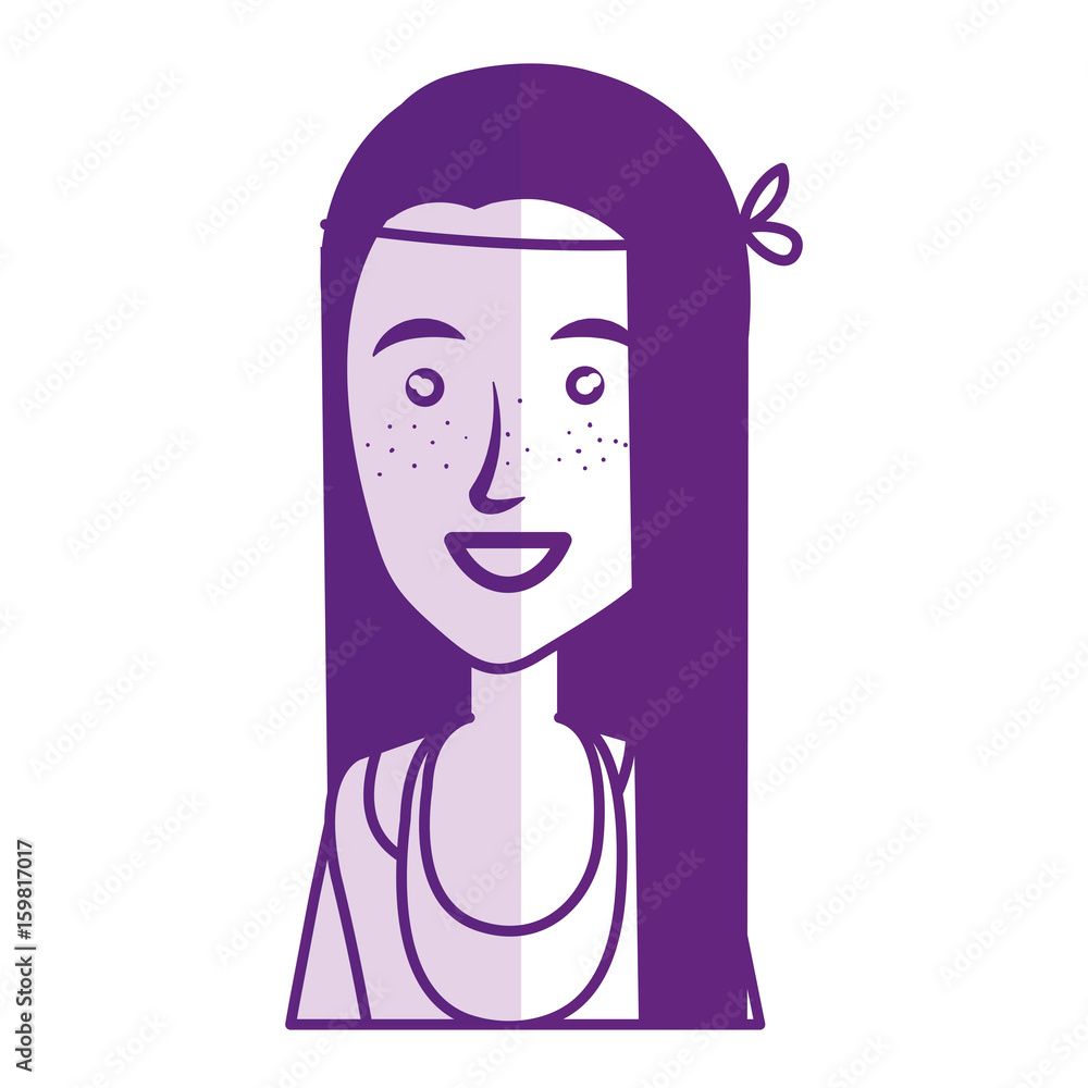 woman character hippy lifestyle vector illustration design