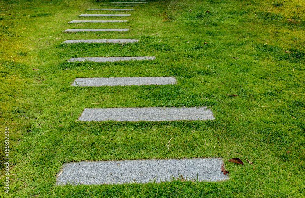 Stone Pathway in the park Stone Pathway in the park