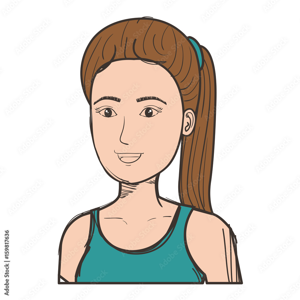 beautiful and young woman character vector illustration design beautiful and young woman character vector illustration design