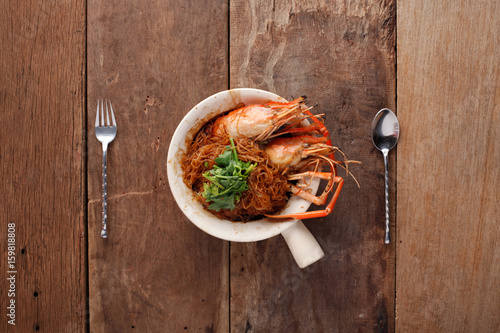 Casseroled Shrimp with glass noodle,Ready to eat. On The Table photo