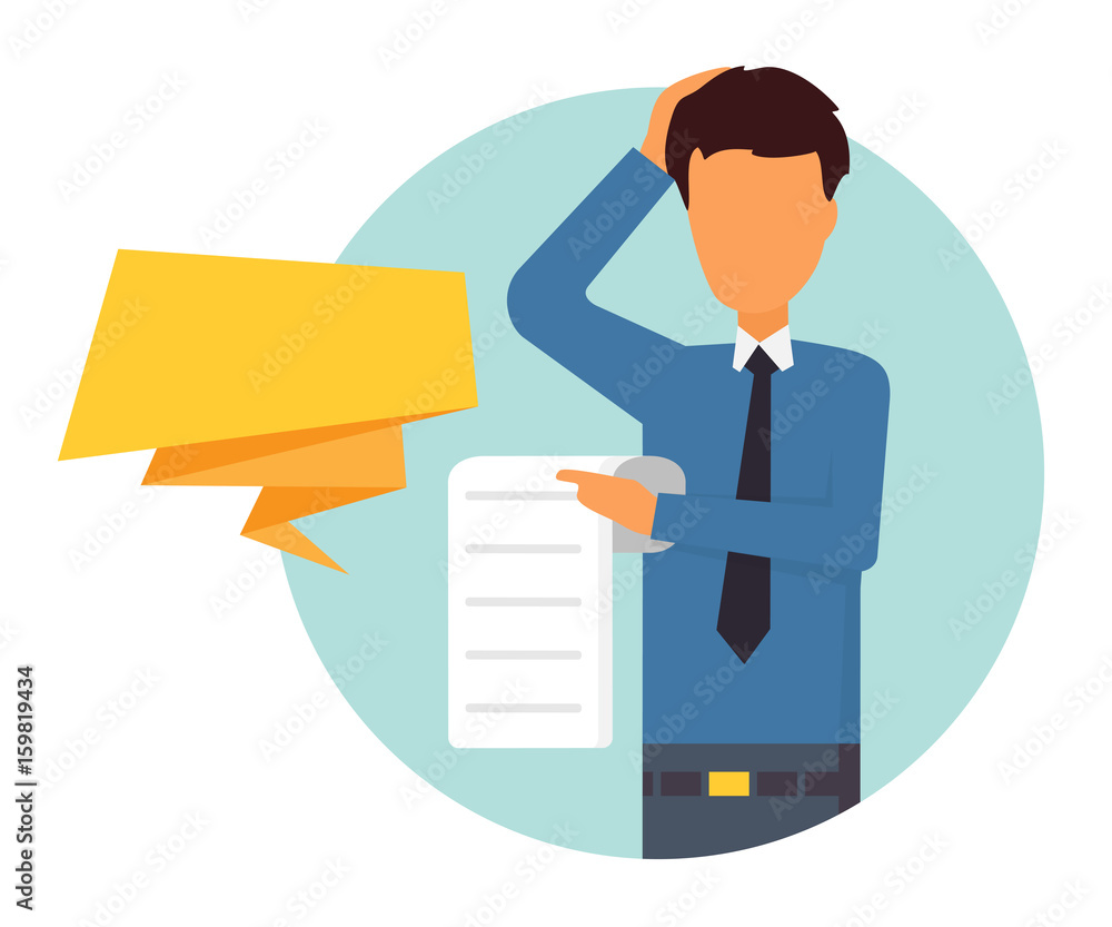 A lot of all bills, debts. Business vector A lot of all bills, debts. Business vector