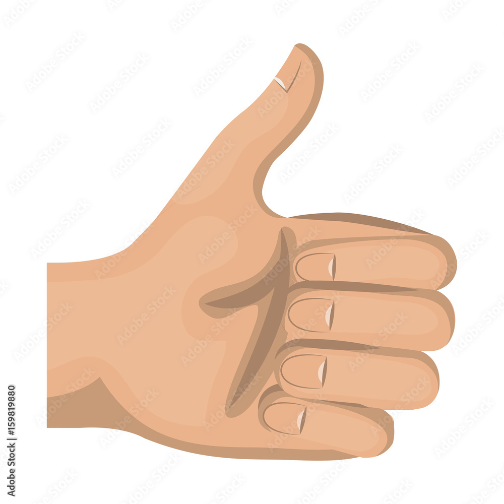 hand human with like gesture vector illustration design hand human with like gesture vector illustration design