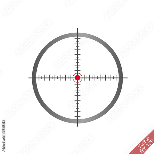 Rifle scope crosshair isolated vector illustration