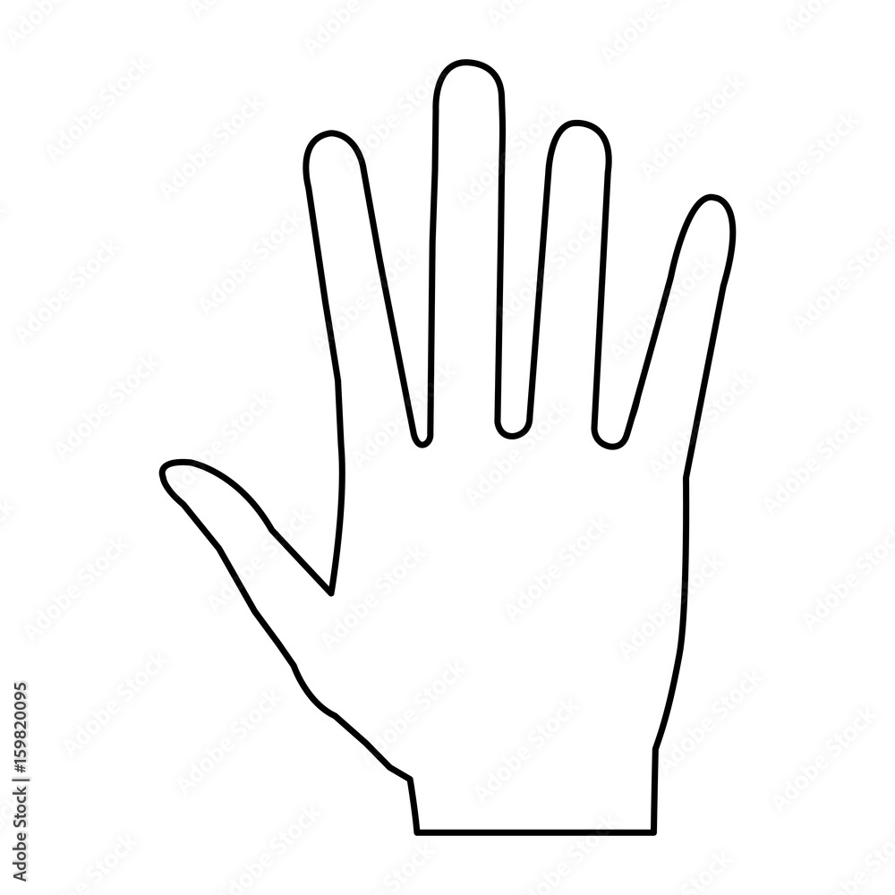 Obraz premium hand human open icon vector illustration design
