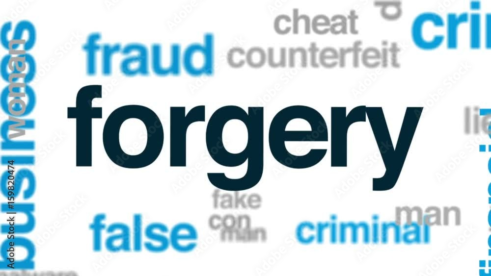 Forgery animated word cloud, text design animation. Forgery animated word cloud, text design animation.