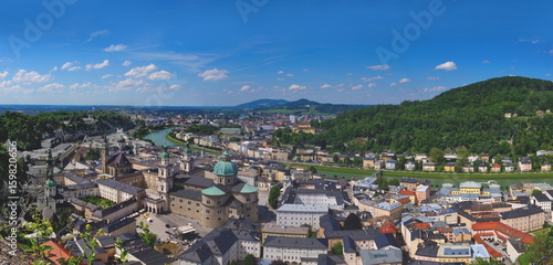 Stadtpanorama Salzburg / Österreich