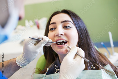 The patient at the dentist.