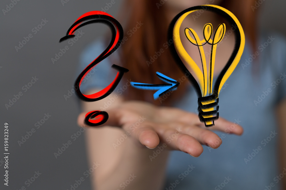 idea, lamp, hand