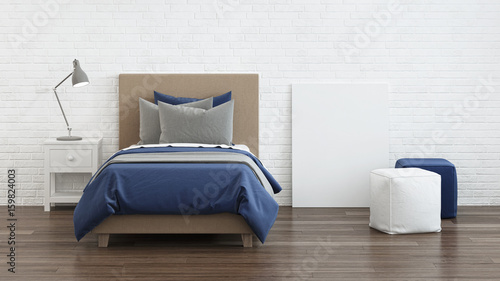 Design of a children's room. 3D rendering.