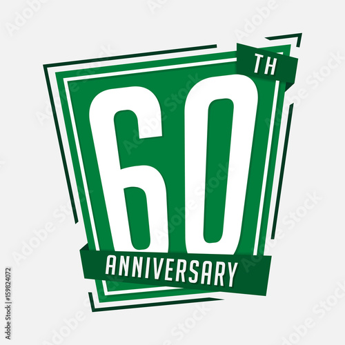 60 anniversary design template. Vector and illustration.
