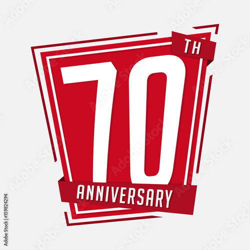 70 anniversary design template. Vector and illustration.
