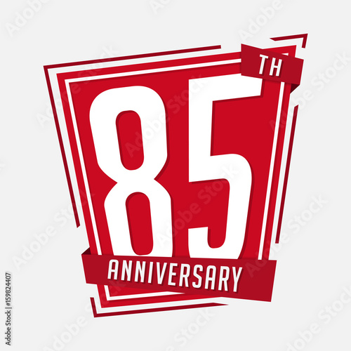 85 anniversary design template. Vector and illustration.
