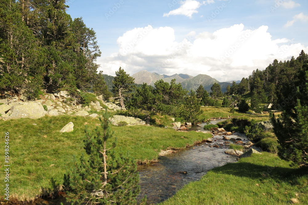Fototapeta premium The National park Aiguestortes and Sant Maurici in Catalonia, Spain