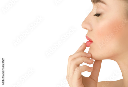 Beautiful young woman on wh...