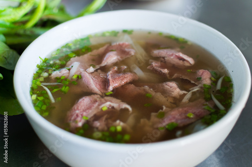 Pho Bo, vietnamese soup with beef