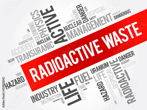 Radioactive Waste word cloud collage, concept background