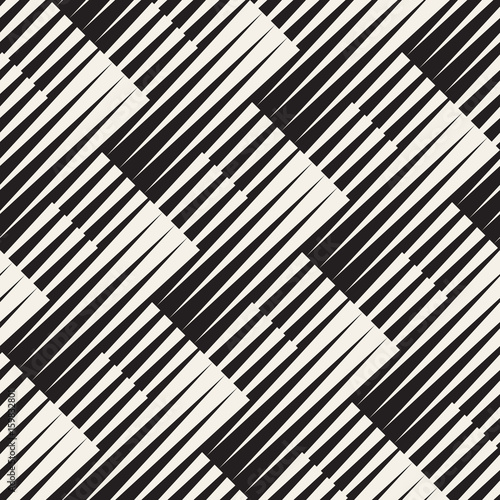 Vector Seamless Geometric Pattern. Regular Tiled Ornament. Cross Tilig Abstract Background. Modern Halftone Mosaic Texture.