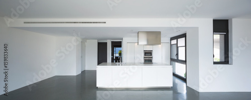 White kitchen in modern flat