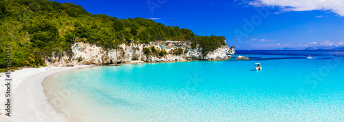 Beautiful turquoise wild beaches of Greece - Anti paxos island, Voutoumi beach