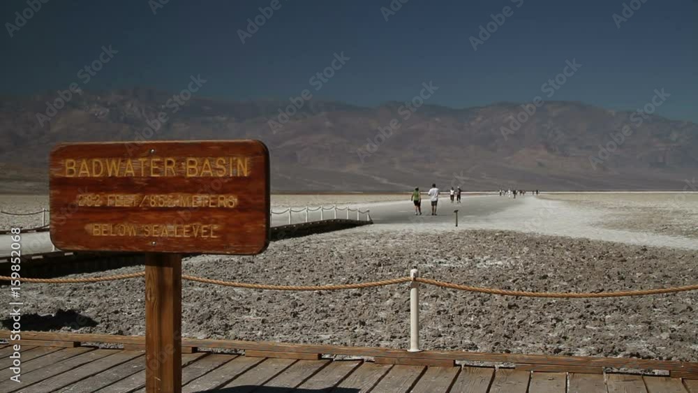 Badwater Death Valley. The lowest point below sea level in North ...