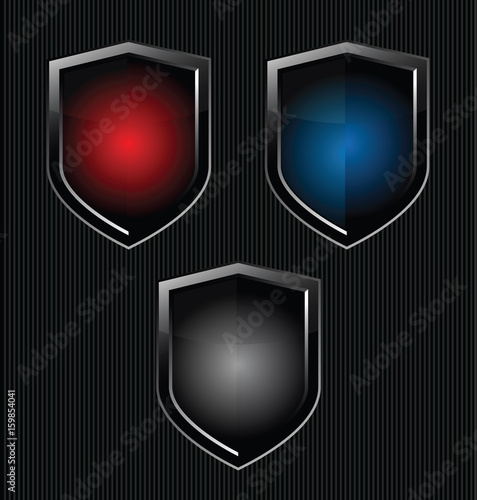 Black shield retro vintage black design collection