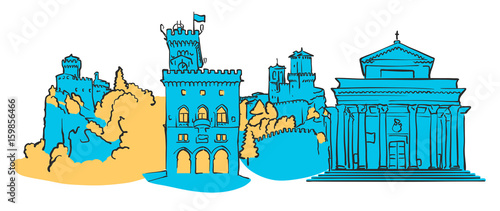 San Marino Colored Panorama