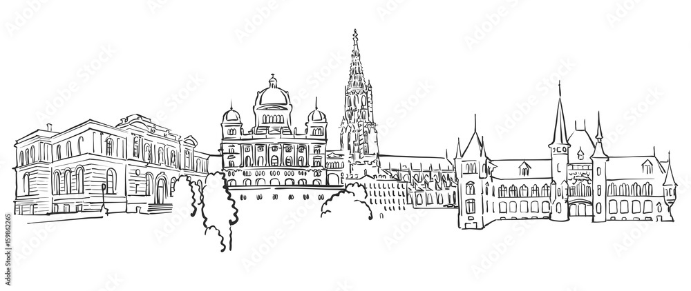Bern Panorama Sketch