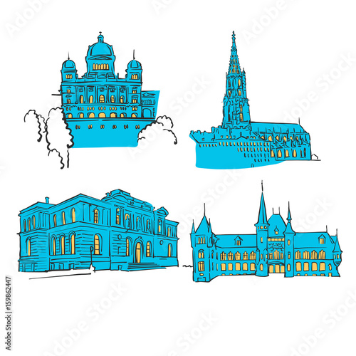 Bern Colored Landmarks