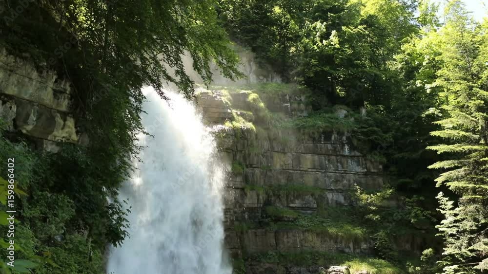 Cascade of the Waterfall Giessbach in the Bernese Oberland, Switzerland Cascade of the Waterfall Giessbach in the Bernese Oberland, Switzerland